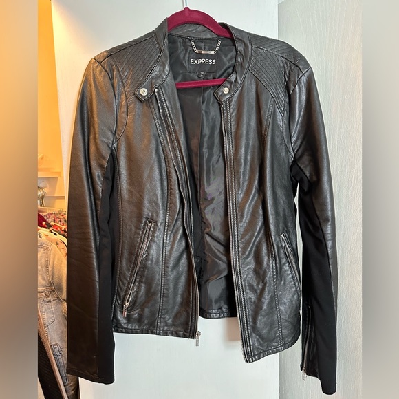 Express Jackets & Blazers - Express Faux Leather Jacket size large